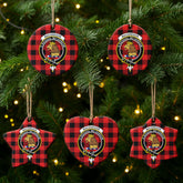 MacGregor Rob Roy Modern Tartan Crest Christmas Ceramic Ornament